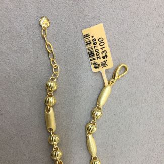 24K Fancy Link Bracelet - Z007681