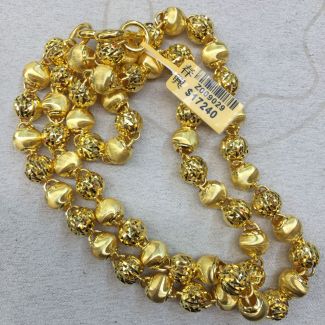 24K Buddha Balls Diamond Cut Chain - Z009029