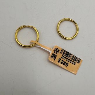 24K Hoops Plain Earring - Z016656