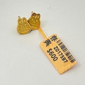 24K Studs Rabbit Earring - Z017597