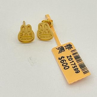 24K Studs Rabbit Earring - Z017599