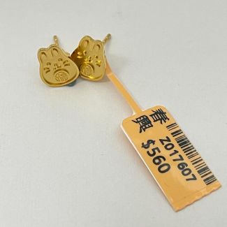 24K Studs Rabbit Earring - Z017607