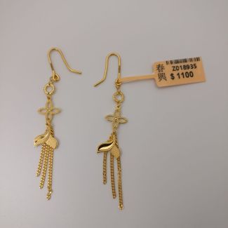 24K Dangle Fishtail Earring - Z018935