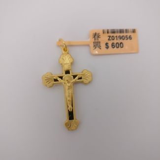 24K Cross Jesus Pendant - Z019056