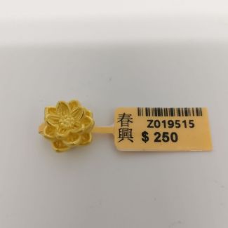 24K Flower Lotus Charm - Z019515