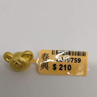 24K Mouse Charm - Z019759