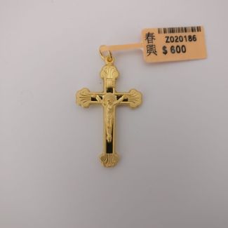 24K Cross Jesus Pendant - Z020186