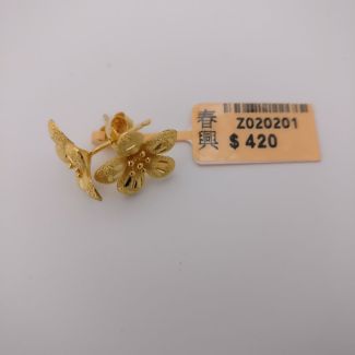 24K Studs Flower Earring - Z020201
