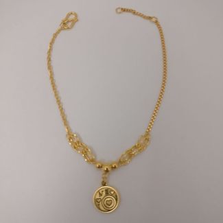 24K Link Chain with a Coin Bracelet - Z021288