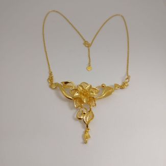 24K Flower Necklace - Z021410
